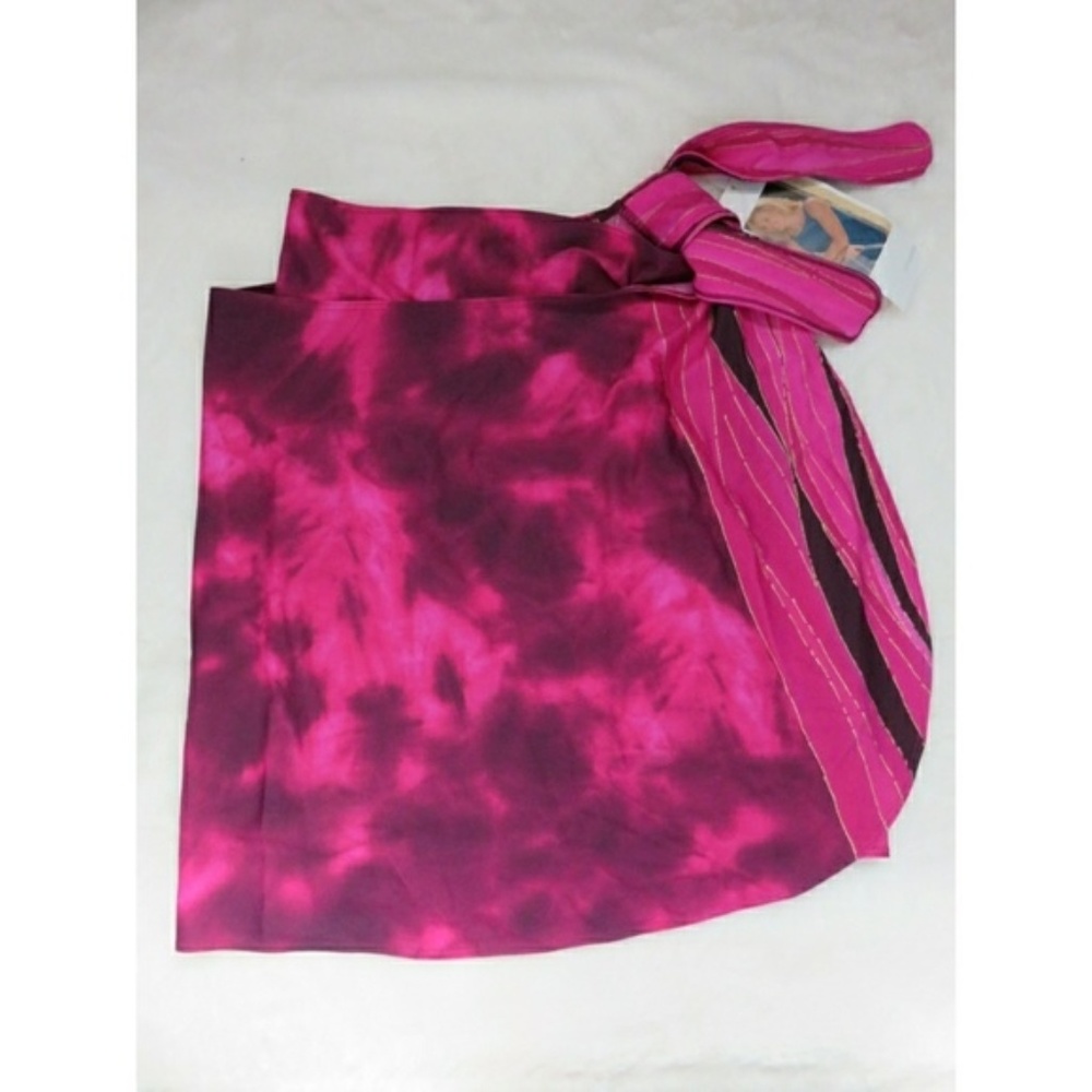 Amoena Breast Cancer Awareness Tie Dye Swim Beach Cover up Sarong NEW